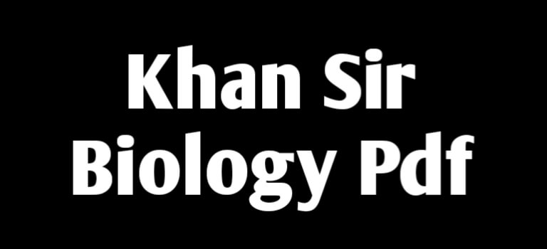 khan sir biology pdf