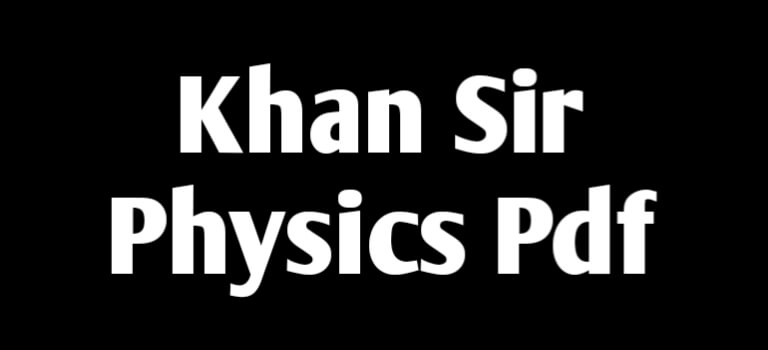 khan sir physics pdf